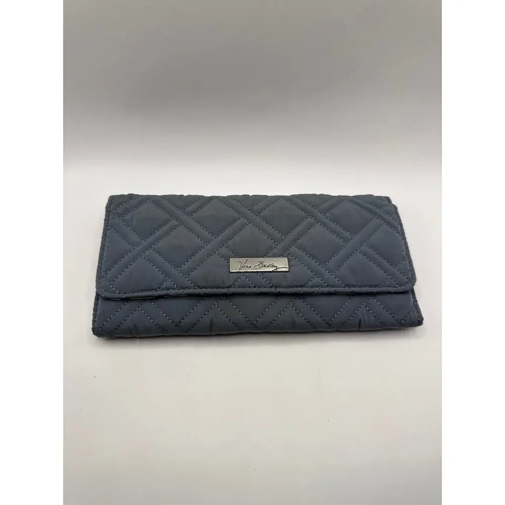 Vera Bradley Moon Drops Performance Twill Trifold Wallet Magnetic Closure